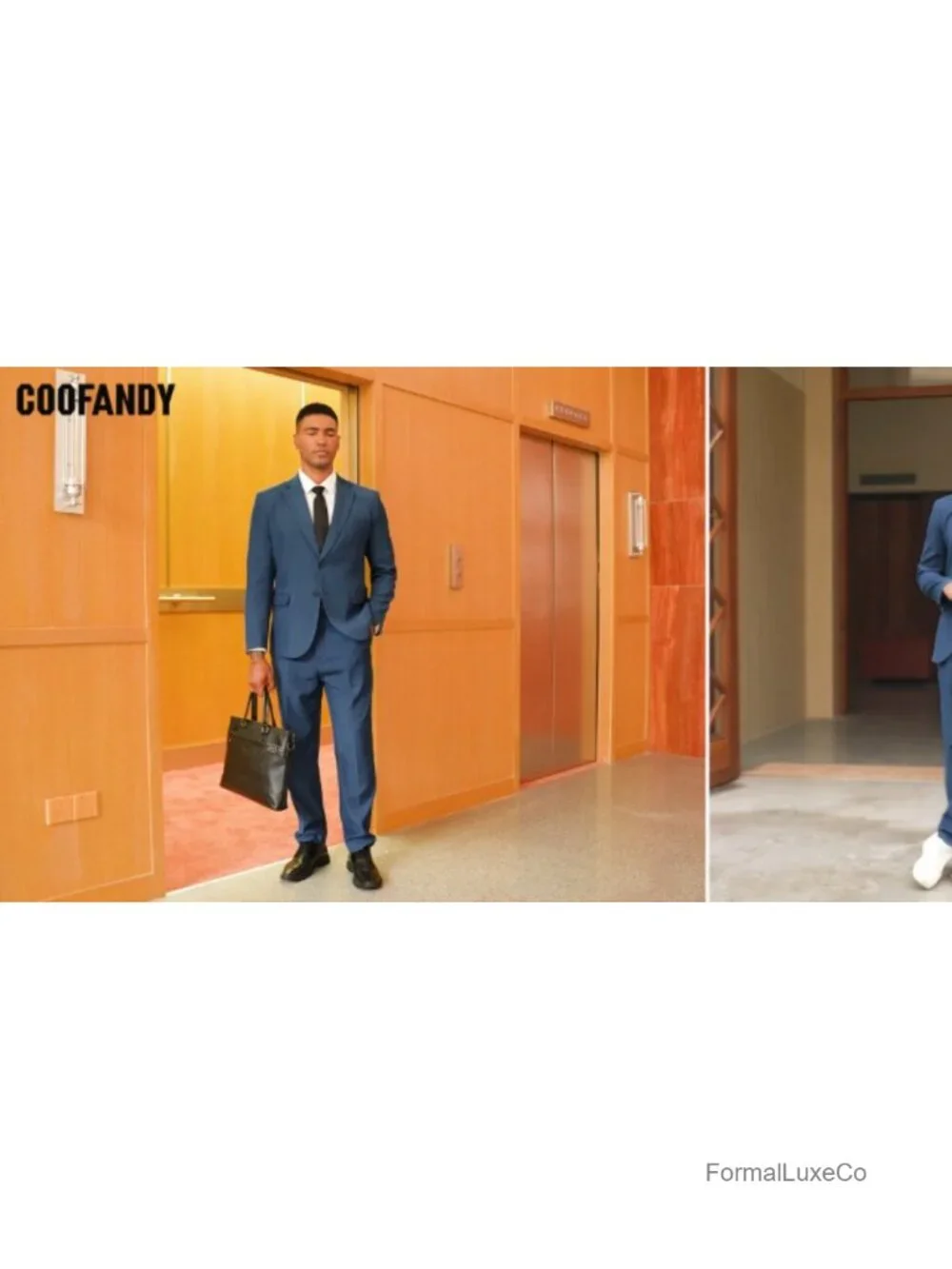 Slim Fit 2-Piece Suit Set with Blazer & Pants, Two Button, Wedding, Prom,